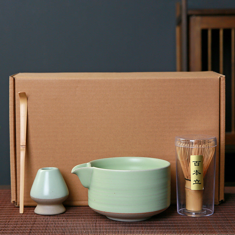 japanese ceramic matcha tool set, view 4 - MRSLM