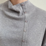 asymmetrical mock neck sweater, view 11 - MRSLM