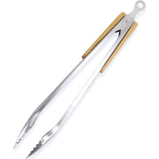 Extra long 18-inch stainless steel BBQ tongs, view 2 - MRSLM