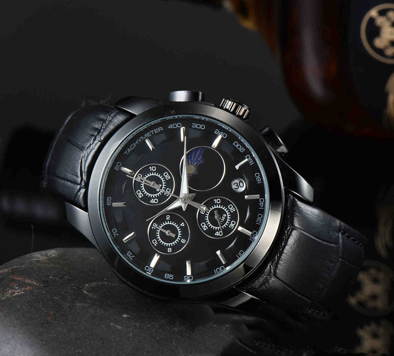 men's six-hand calendar quartz watch, view 9 - MRSLM
