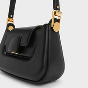 silk-lined TPU crossbody baguette bag, view 6 - MRSLM
