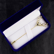 men's small elk brooch pin, view 3 - MRSLM