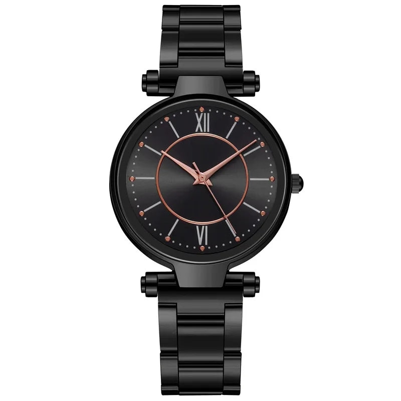 rose gold women's quartz watch, view 8 - MRSLM