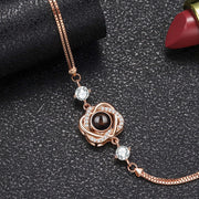 100 language projection heart bracelet, view 3 - MRSLM
