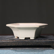 purple sand hexagonal ceramic flowerpot, view 10 - MRSLM