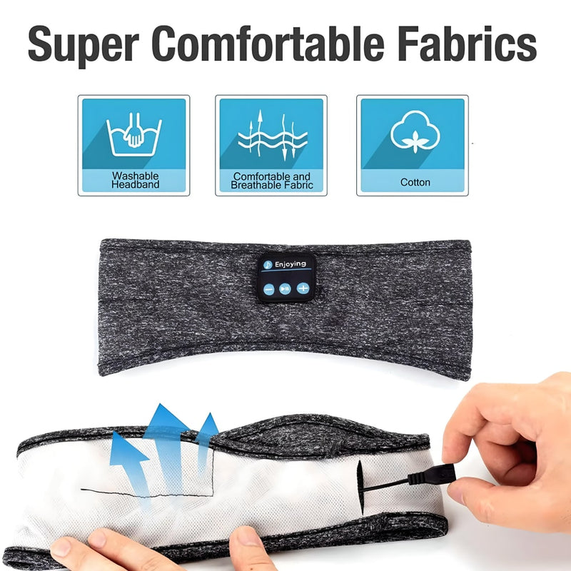 wireless bluetooth sleep headband with speakers, view 4 - MRSLM