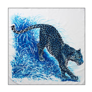Leopard twill silk scarf 90cm, view 2 - MRSLM