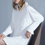 women's loose rayon cardigan nightdress, view 3 - MRSLM
