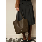 elegant large capacity leather shoulder bag, view 7 - MRSLM