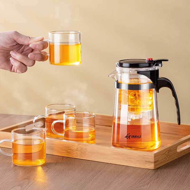 glass teapot with infuser, view 12 - MRSLM