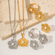 Retro flower jewelry set - MRSLM