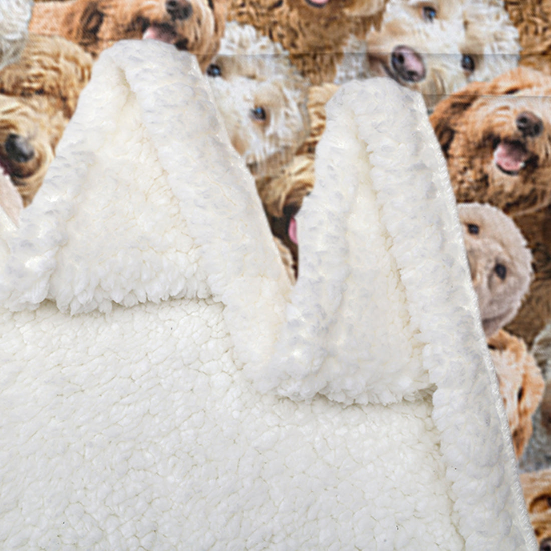 Cockapoo Sherpa Fleece Throw Blanket