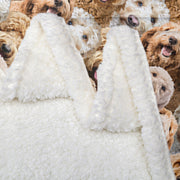 Cockapoo sherpa fleece throw blanket, view 2 - MRSLM