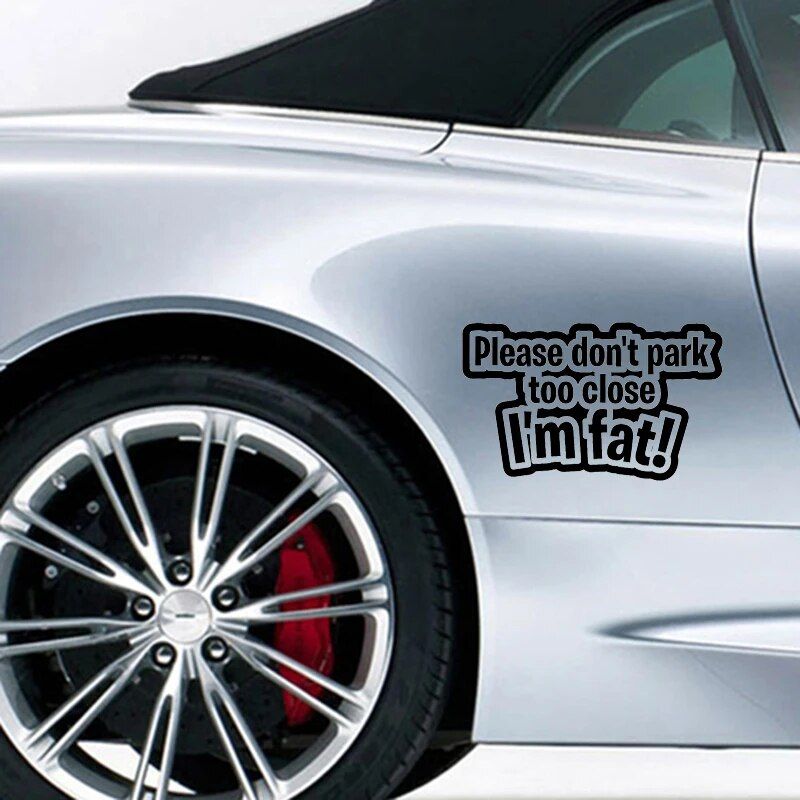 humorous parking space car sticker, view 3 - MRSLM