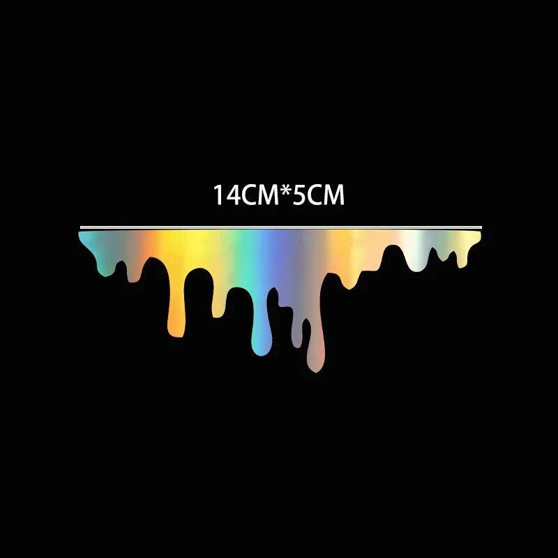 red bleeding effect car decal, view 4 - MRSLM