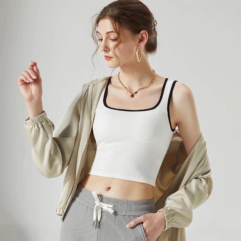 padded strap crop top, view 7 - MRSLM
