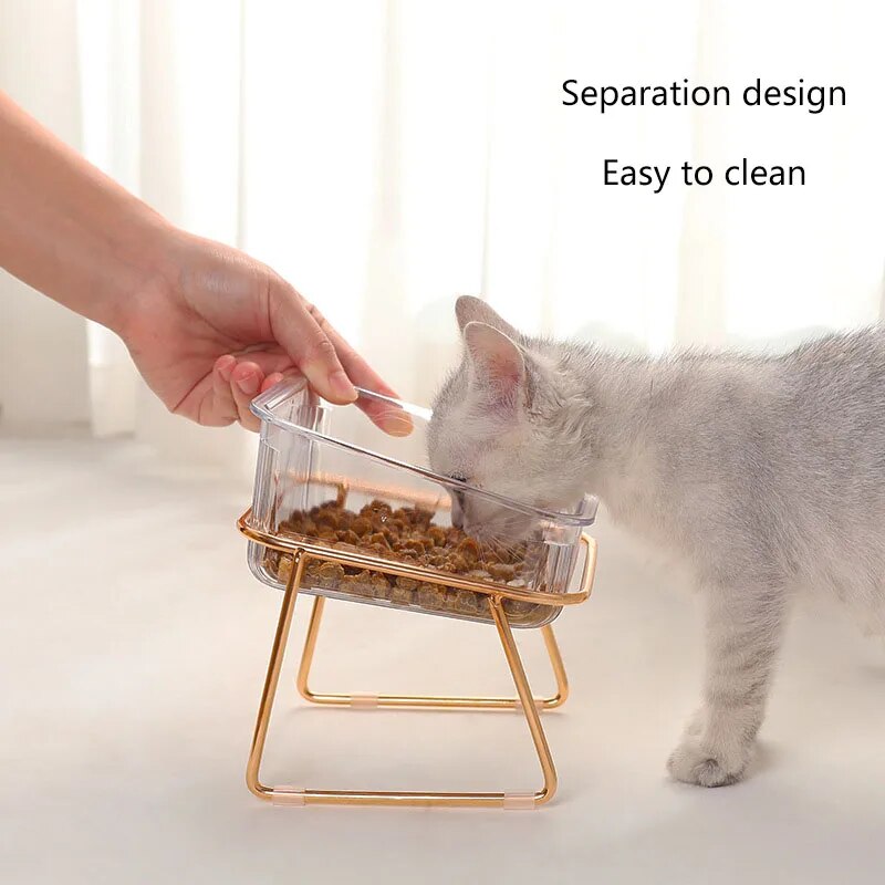 elevated double pet bowls, view 6 - MRSLM