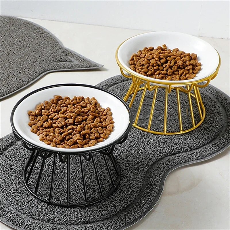 iron pet feeder stand, view 6 - MRSLM
