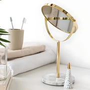 natural marble 360 rotating makeup vanity mirror, view 7 - MRSLM