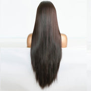 13x4 front lace long straight wig side bangs, view 3 - MRSLM