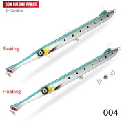 slow-shake submerged pencil fishing lure, view 2 - MRSLM