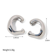 18k gold plated irregular ear clip, view 3 - MRSLM