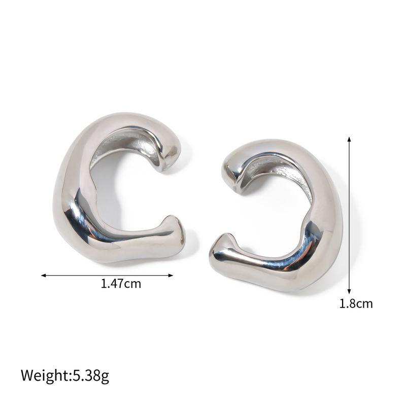 18k gold plated irregular ear clip, view 3 - MRSLM