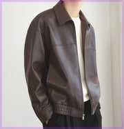 men's hooded motorcycle leather jacket, view 8 - MRSLM