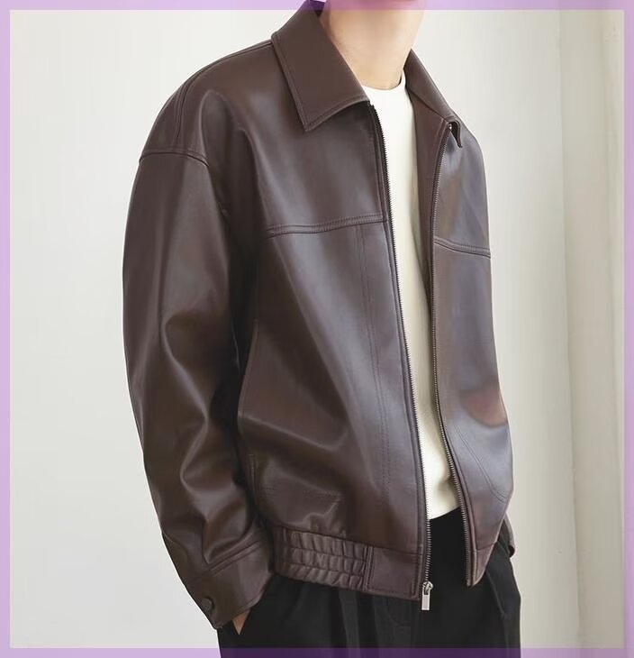 men's hooded motorcycle leather jacket, view 8 - MRSLM