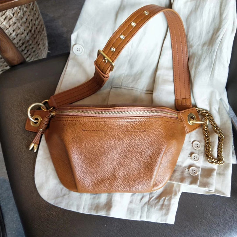 leather shoulder messenger bag, view 7 - MRSLM