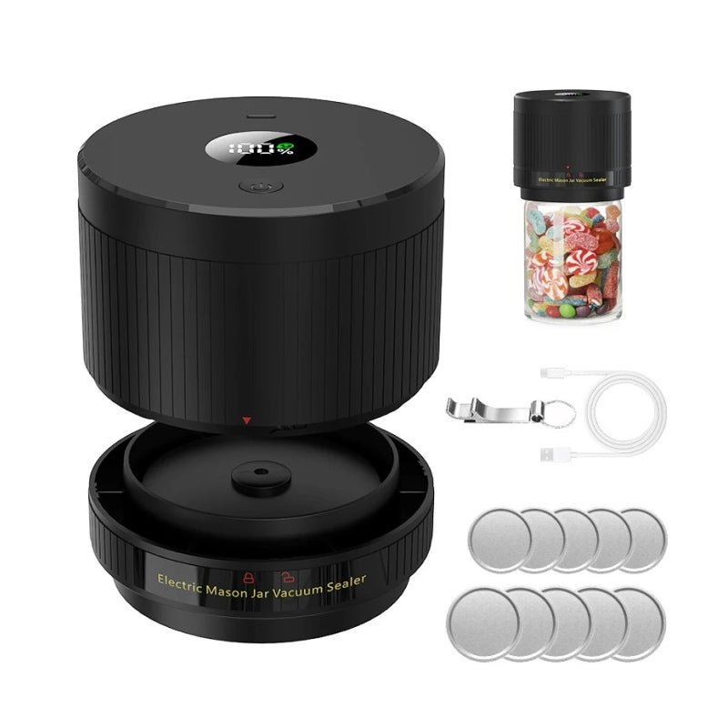 cordless electric mason jar vacuum sealer, view 2 - MRSLM