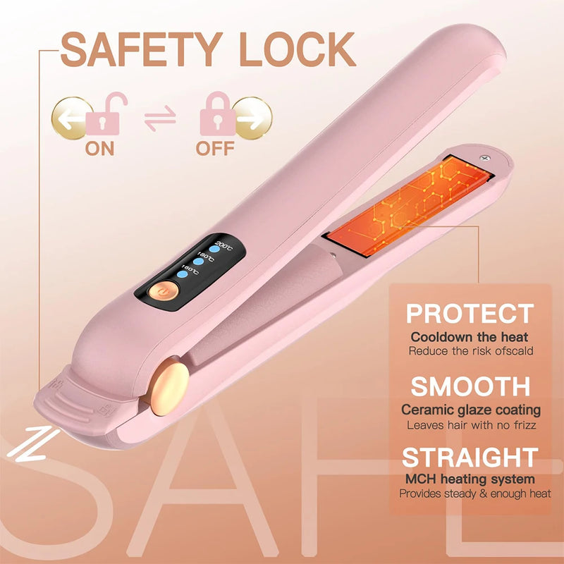 cordless hair straightener and curler, view 7 - MRSLM