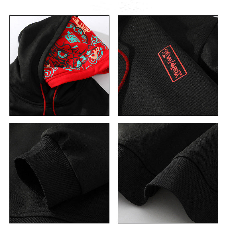 oversized hooded pullover with kangaroo pocket, view 6 - MRSLM