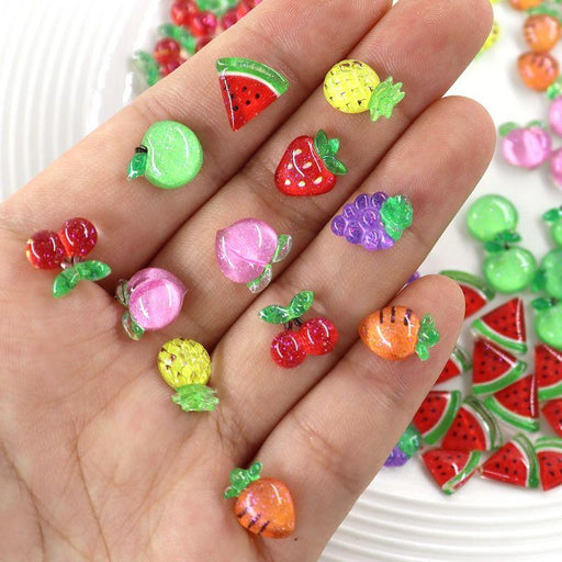 mini fruit resin nail charms - MRSLM