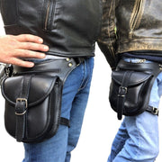 Leather motorcycle waist phone bag, view 5 - MRSLM