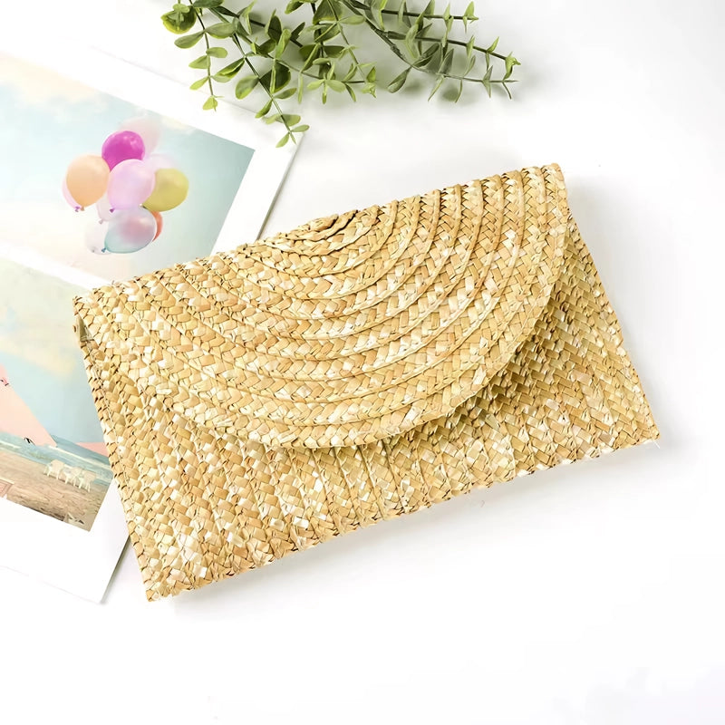 grass woven large capacity clutch bag - MRSLM