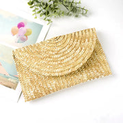 grass woven large capacity clutch bag, view 2 - MRSLM