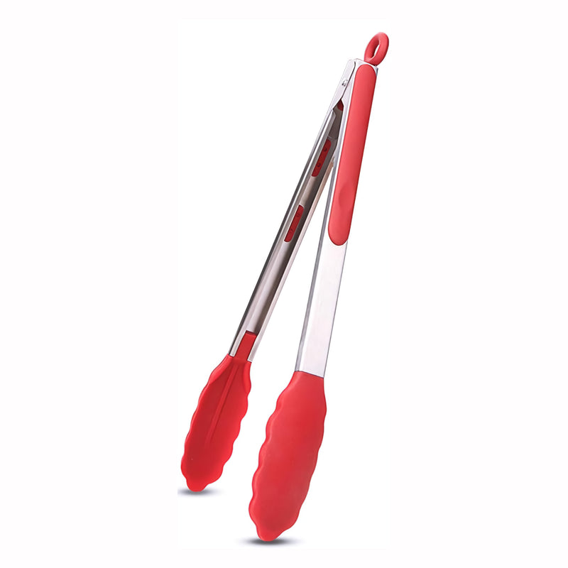 silicone BBQ grilling tongs, view 2 - MRSLM