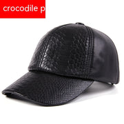 leather dome cap, embossed pattern, view 6 - MRSLM