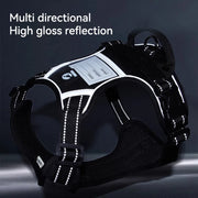 reflective dog harness and leash set, view 8 - MRSLM