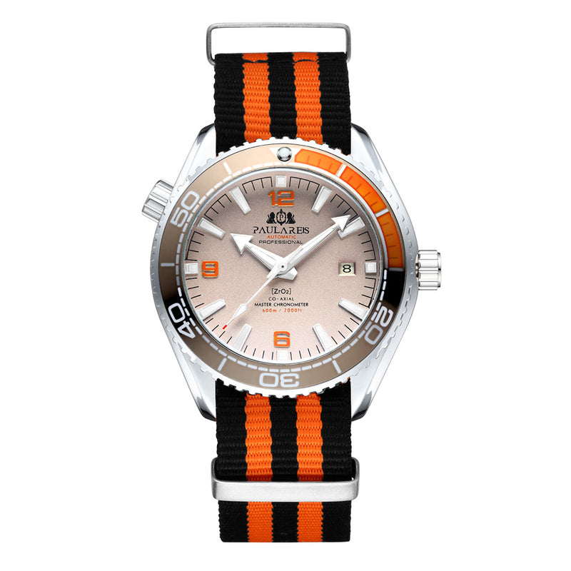 men's automatic mechanical canvas strap watch, view 4 - MRSLM