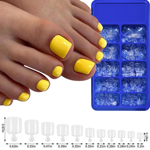 pink and red press-on toenails, view 6 - MRSLM