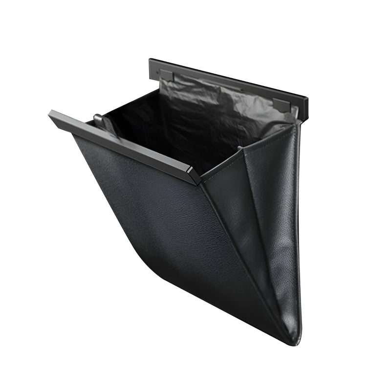 waterproof pu leather car trash bag, view 2 - MRSLM