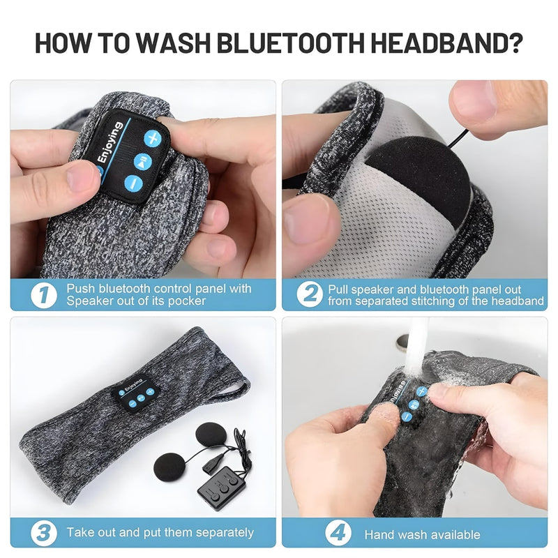 wireless bluetooth sleep headband with speakers, view 5 - MRSLM