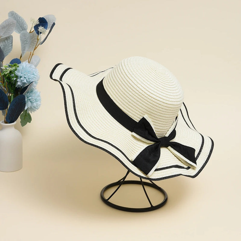 bowknot straw sun hat, view 13 - MRSLM