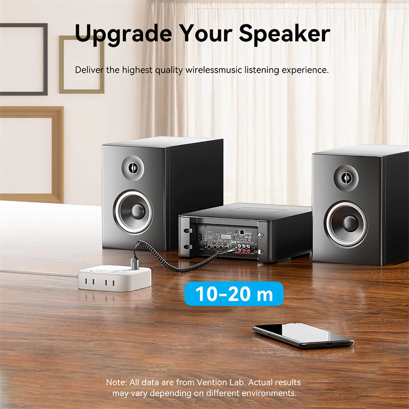 Bluetooth 5.4 aux adapter car receiver, view 4 - MRSLM