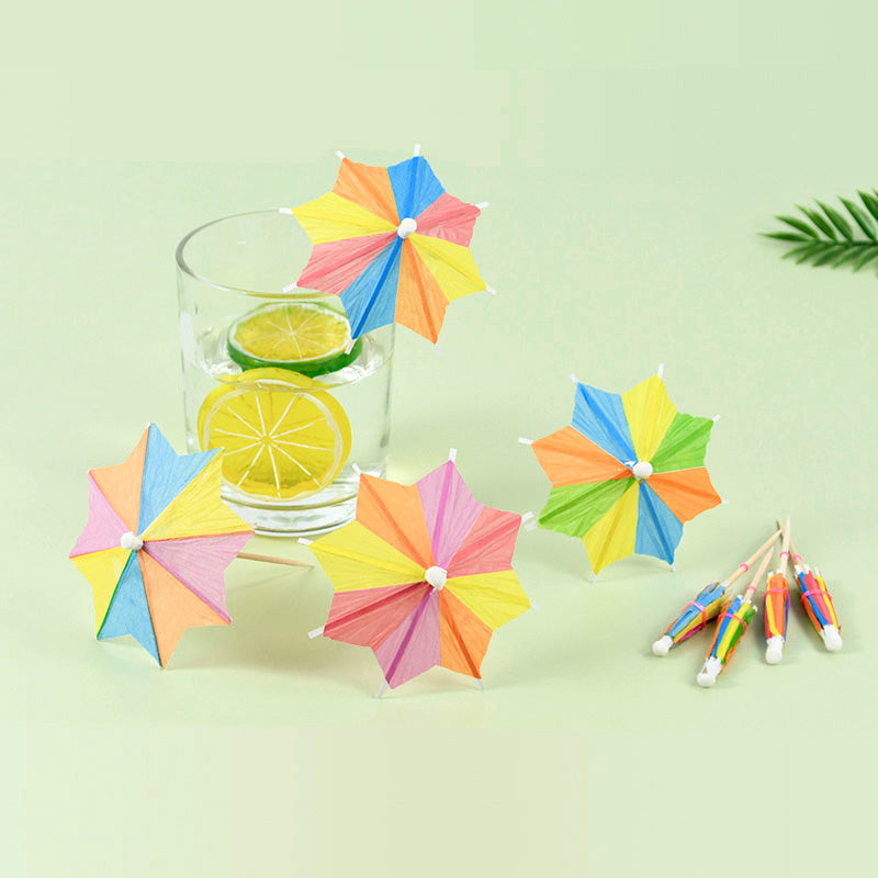 paper umbrella cake toppers, view 8 - MRSLM