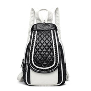 Women's vintage PU leather backpack, view 4 - MRSLM