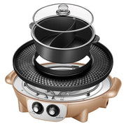 electric barbecue hot pot all-in-one pot, view 2 - MRSLM