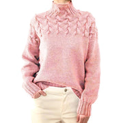 cable woven high collar sweater, view 14 - MRSLM